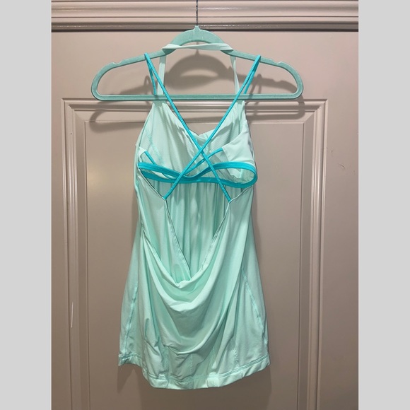 Mint Lululemon Strappy Tank w/ built in bra - Picture 6 of 6